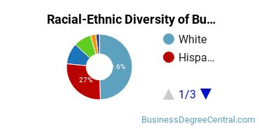 Racial-ethnic diversity of Business Administration & Management majors at NorthWest Arkansas Community College