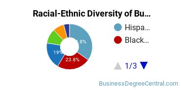 Racial-ethnic diversity of Business Administration & Management majors at Nova Southeastern University