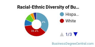 Racial-ethnic diversity of Business Administration & Management majors at Oklahoma Panhandle State University