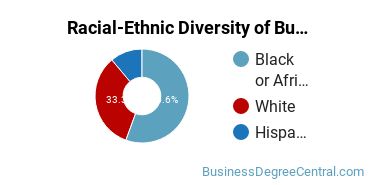 Racial-ethnic diversity of Business Support & Assistance majors at Patrick & Henry Community College