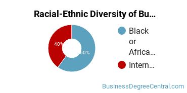 Racial-ethnic diversity of Business Administration & Management majors at University of the Potomac-VA Campus