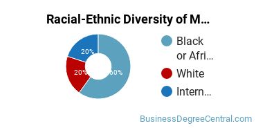 Racial-ethnic diversity of Management Information Systems majors at University of the Potomac-Washington DC Campus