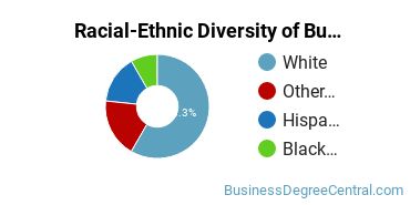Racial-ethnic diversity of Business Administration & Management majors at Rasmussen University-Florida
