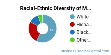 Racial-Ethnic Diversity of Marketing/Marketing Management, General Majors at Saint Leo University