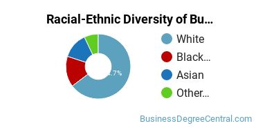 Racial-ethnic diversity of Business Administration & Management majors at Schenectady County Community College