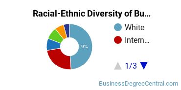 Racial-ethnic diversity of Business Administration & Management majors at Shenandoah University