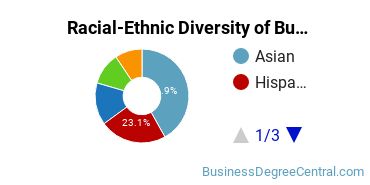 Racial-ethnic diversity of Business Administration & Management majors at Skyline College