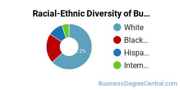 Racial-ethnic diversity of Business Administration & Management majors at South Piedmont Community College