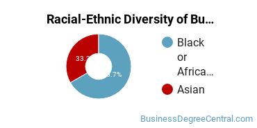 Racial-ethnic diversity of Business Administration & Management majors at South University-Richmond