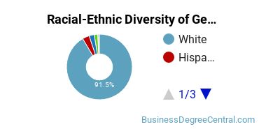 Racial-ethnic diversity of Business & Commerce majors at Southeast Technical College