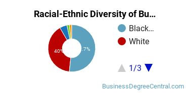 Racial-ethnic diversity of Business Administration & Management majors at Southern Crescent Technical College