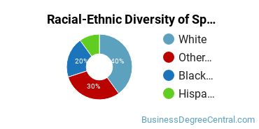 Racial-ethnic diversity of Specialized Sales majors at Southern New Hampshire University