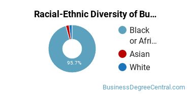 Racial-ethnic diversity of Business Administration & Management majors at Southern University and A & M College