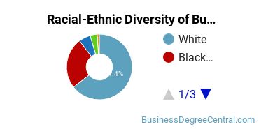 Racial-ethnic diversity of Business Administration & Management majors at Spring Arbor University