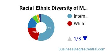 Racial-ethnic diversity of Management Sciences & Methods majors at St. John's University-New York