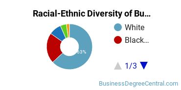 Racial-ethnic diversity of Corporate Communications majors at Stevenson University