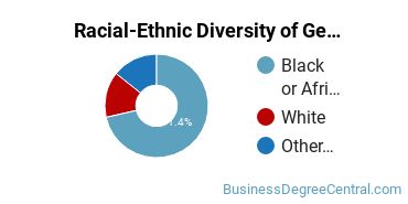 Racial-Ethnic Diversity of General Business/Commerce Majors at Strayer University - Alabama