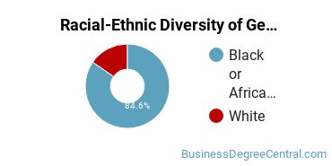 Racial-Ethnic Diversity of General Business/Commerce Majors at Strayer University - Arkansas