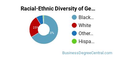 Racial-Ethnic Diversity of General Business/Commerce Majors at Strayer University - South Carolina
