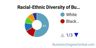 Racial-ethnic diversity of Business Administration & Management majors at Syracuse University