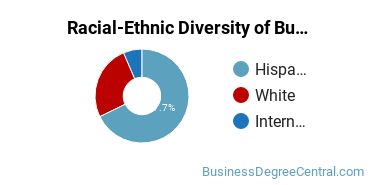 Racial-ethnic diversity of Business Administration & Management majors at Texas A&M University-Kingsville