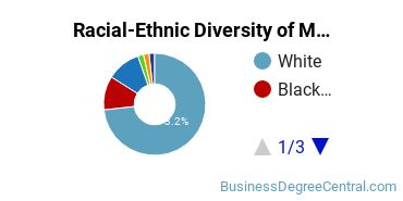 Racial-Ethnic Diversity of Marketing/Marketing Management, General Majors at The University of Alabama