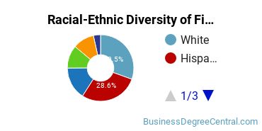 Racial-ethnic diversity of Finance & Financial Management majors at The University of Texas at Arlington