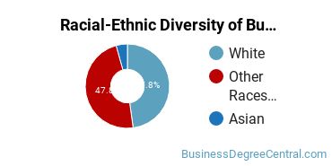 Racial-ethnic diversity of Business Administration & Management majors at University of Alaska Fairbanks