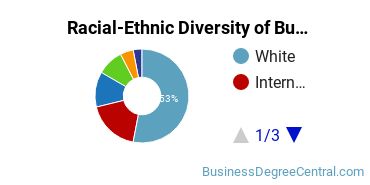 Racial-ethnic diversity of Business Administration & Management majors at University of Arkansas at Little Rock