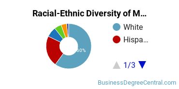 Racial-Ethnic Diversity of Marketing/Marketing Management, General Majors at University of Central Florida