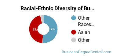 Racial-ethnic diversity of Business Administration & Management majors at University of Guam