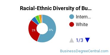 Racial-ethnic diversity of Business Administration & Management majors at University of Illinois Chicago