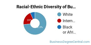 Racial-ethnic diversity of Business Administration & Management majors at University of Nebraska at Kearney