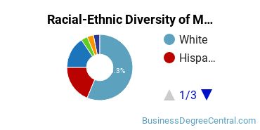 Racial-Ethnic Diversity of Marketing/Marketing Management, General Majors at University of New Orleans