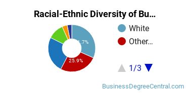 Racial-ethnic diversity of Business Administration & Management majors at University of Phoenix-Arizona