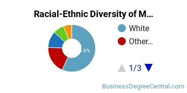Racial-Ethnic Diversity of Marketing/Marketing Management, General Majors at University of Portland