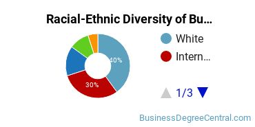 Racial-ethnic diversity of Business Administration & Management majors at University of Science and Arts of Oklahoma