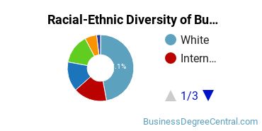 Racial-ethnic diversity of Business Administration & Management majors at University of South Florida