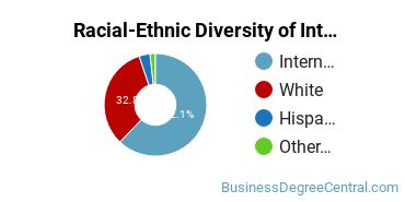 Racial-Ethnic Diversity of International Business/Trade/Commerce Majors at University of Virginia - Main Campus