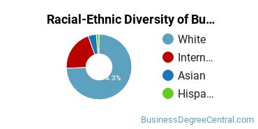 Racial-ethnic diversity of Business Administration & Management majors at University of Wisconsin-Superior