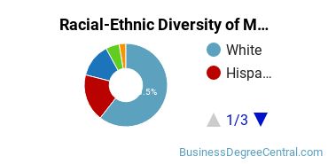 Racial-Ethnic Diversity of Marketing/Marketing Management, General Majors at West Texas A&M University