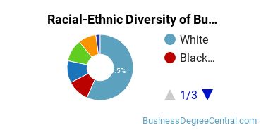 Racial-ethnic diversity of Business Administration & Management majors at William Penn University