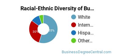 Racial-ethnic diversity of Business Administration & Management majors at Williston State College