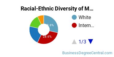 Racial-Ethnic Diversity of Marketing/Marketing Management, General Majors at Woodbury University
