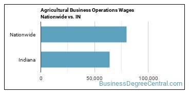 Agricultural Business Operations Wages Nationwide vs. IN