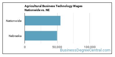 Agricultural Business Technology Wages Nationwide vs. NE