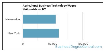 Agricultural Business Technology Wages Nationwide vs. NY