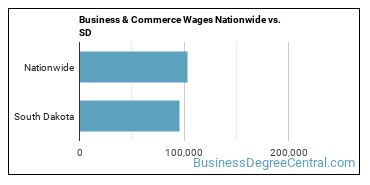 Business & Commerce Wages Nationwide vs. SD