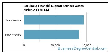 Banking & Financial Support Services Wages Nationwide vs. NM