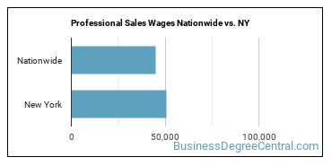 Professional Sales Wages Nationwide vs. NY